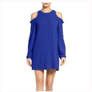 Charles Henry Royal Blue Long Sleeve Cold Shoulder Dress Size Small